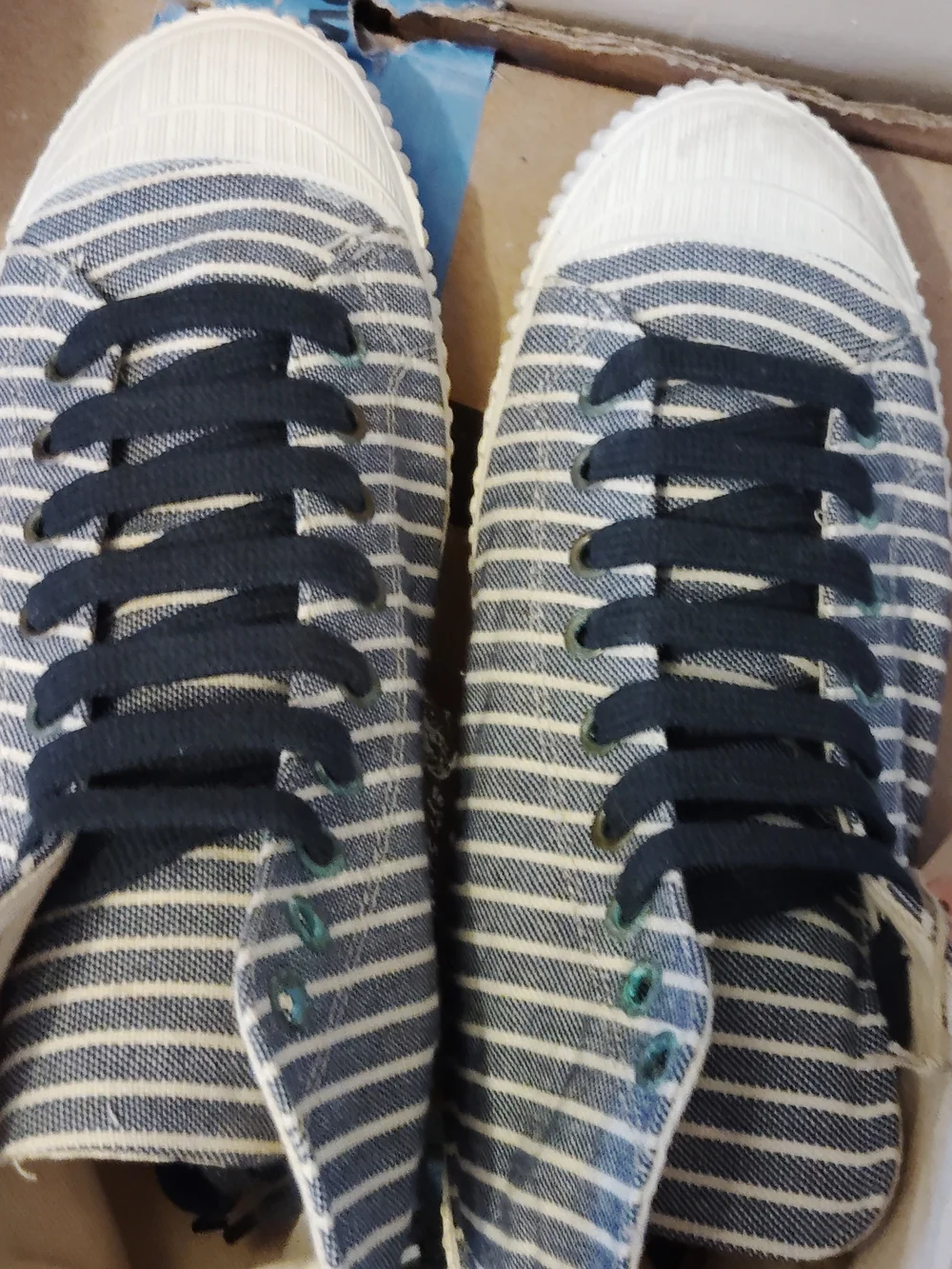 Nine Yards Kids' Blue Striped High-Top Sneakers